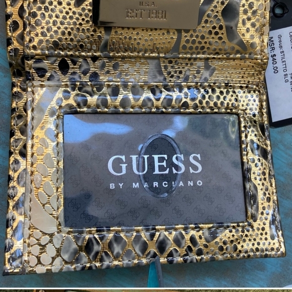 Guess Faux Snake Skin Wallet NWT - Picture 3 of 4